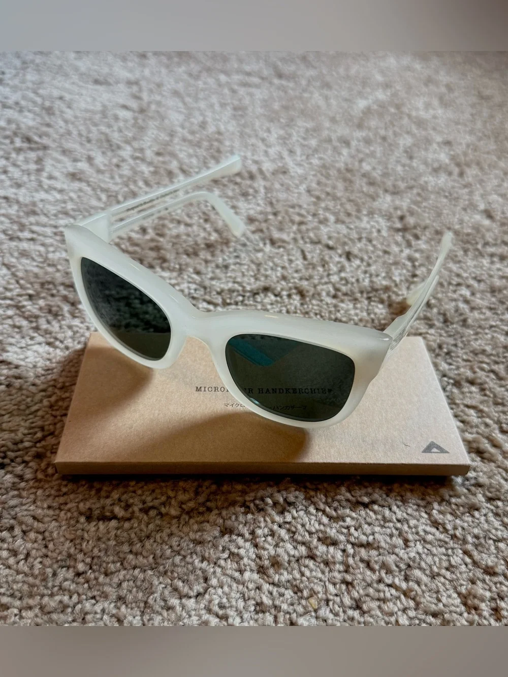 Freya Women’s White Cat-Eye Sunglasses with Black Lenses